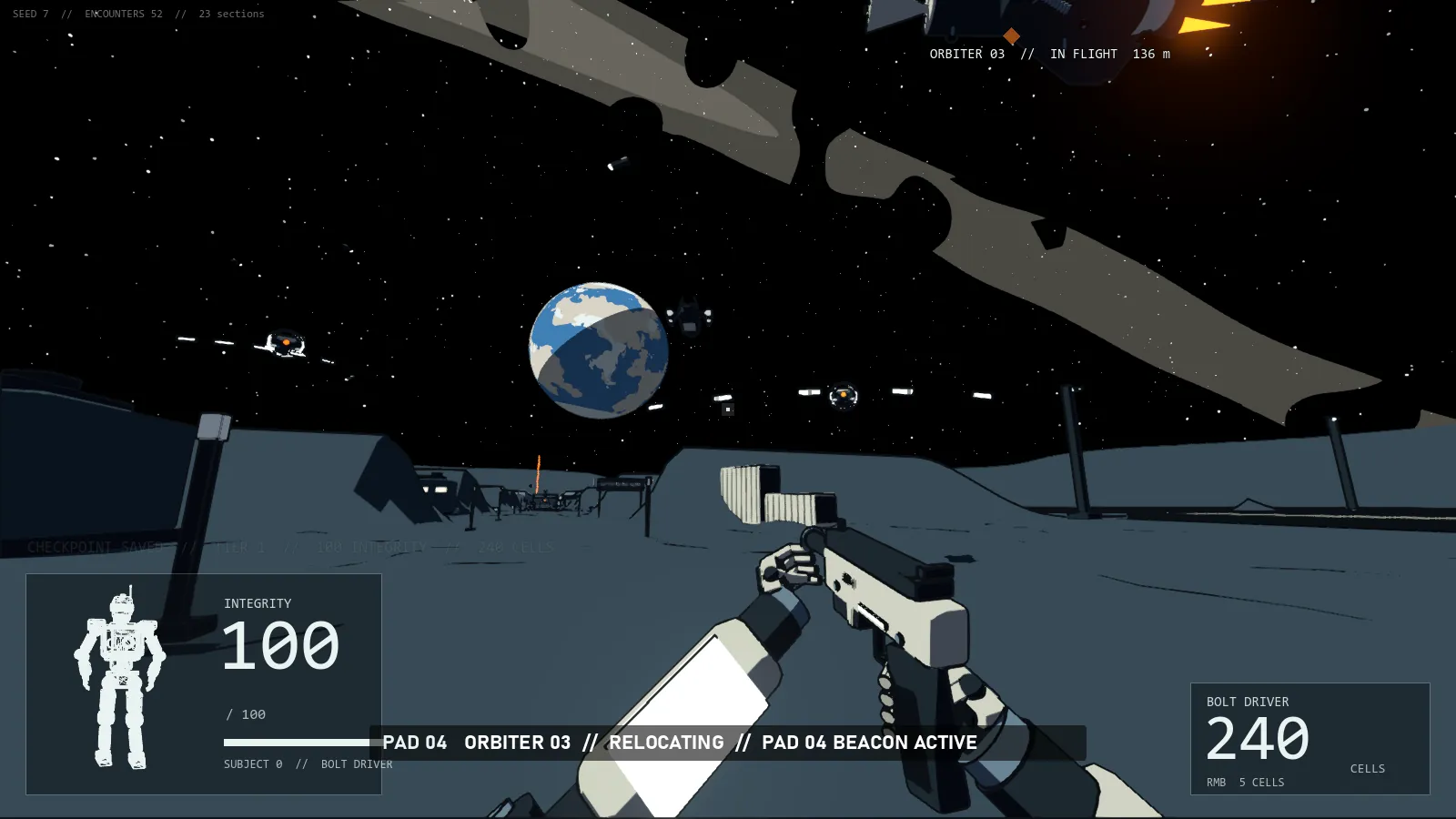 A first-person robot escape game built overnight by an AI agent.
