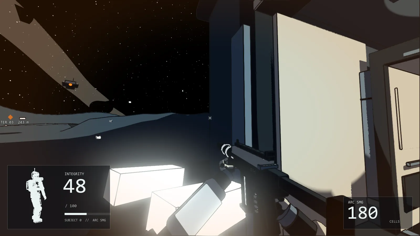 Fable S3: drones firing on the lunar surface